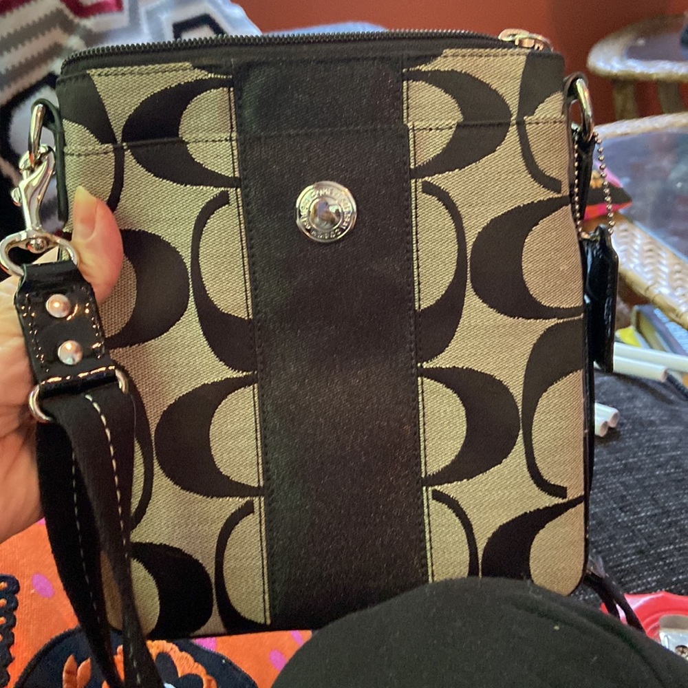 Coach Signature Jacquard North South Lurex Crossbody Swingpack No. M0867-42246